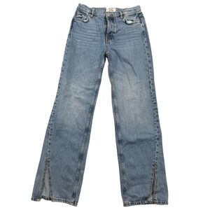 We The Free Free People Button Fly Slit Hem Jeans Size 26